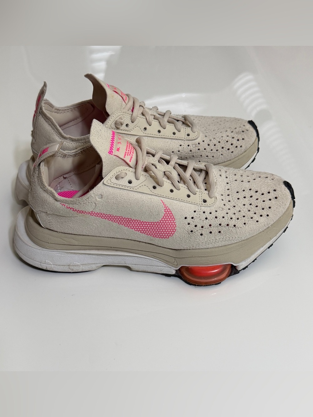 Nike Air Zoom  CZ1151-100 Beige Athletic Sneakers Women's Size 6.5